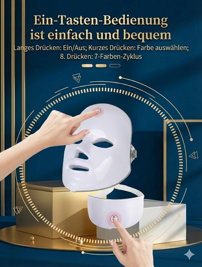 Ultimatives Home-Spa Erlebnis: Wiederaufladbare LED-Photonen-Maske zur Hautverjüngung