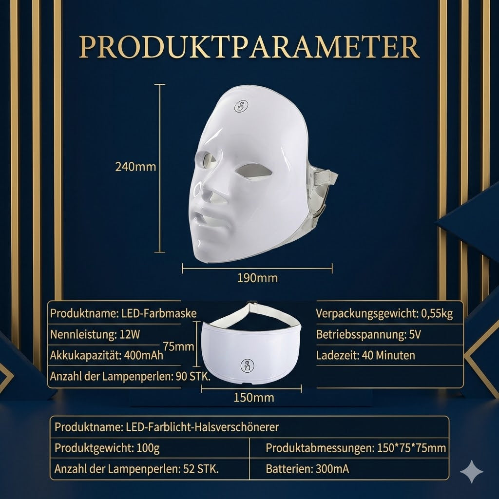 Ultimatives Home-Spa Erlebnis: Wiederaufladbare LED-Photonen-Maske zur Hautverjüngung